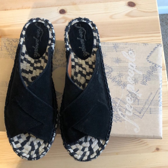 NIB Free People Black Tuscan Espadrille Sandal - Picture 2 of 6